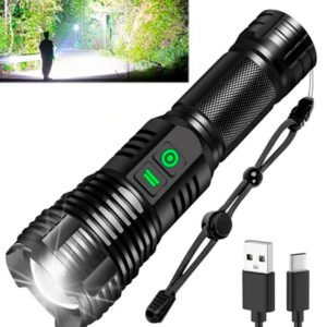 Linterna Táctica Led Recargable 3000lm Usb Tipo C